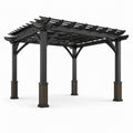 Pérgola de aluminio negro 300x300x250 cm
