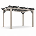 Pérgola de aluminio gris y negro 300x300 cm