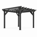 Pérgola de aluminio negra 300x300 cm