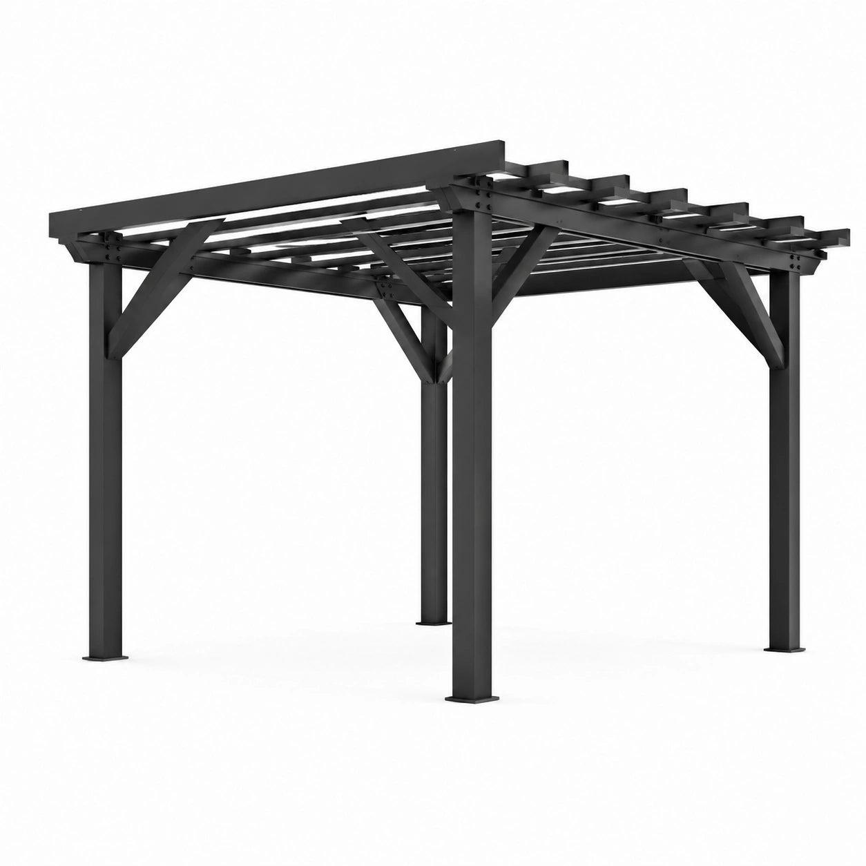 Pérgola de aluminio negra 300x300 cm