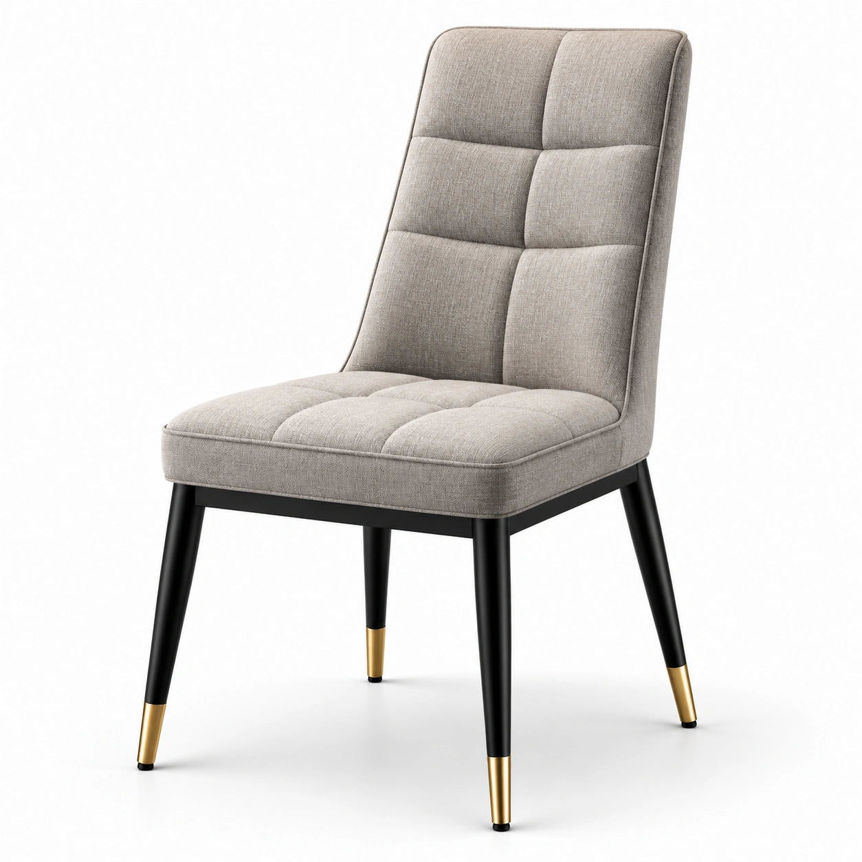 Silla de comedor de lino y metal 85 cm