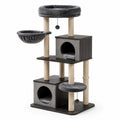 Árbol para gatos de madera con plataformas de poliéster gris oscuro