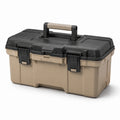 Caja de herramientas de polipropileno negro y beige 50x25x20cm