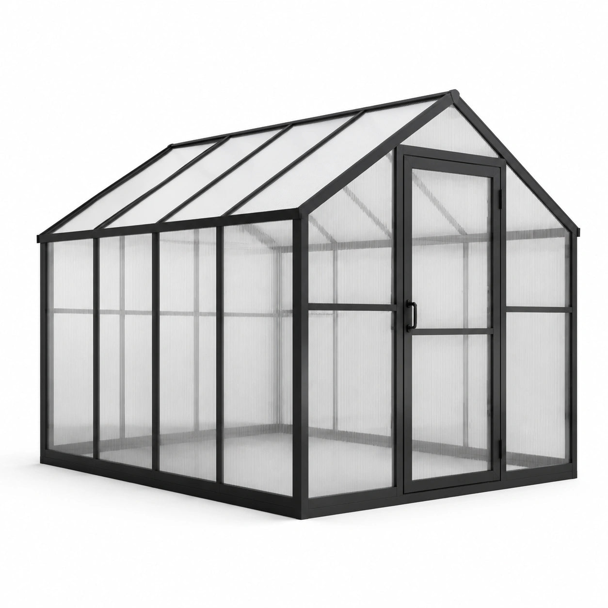 Invernadero de aluminio con paneles de policarbonato de 6 mm 250x200x220 cm