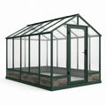 Invernadero de Aluminio Verde con Vidrio Templado de 4 mm